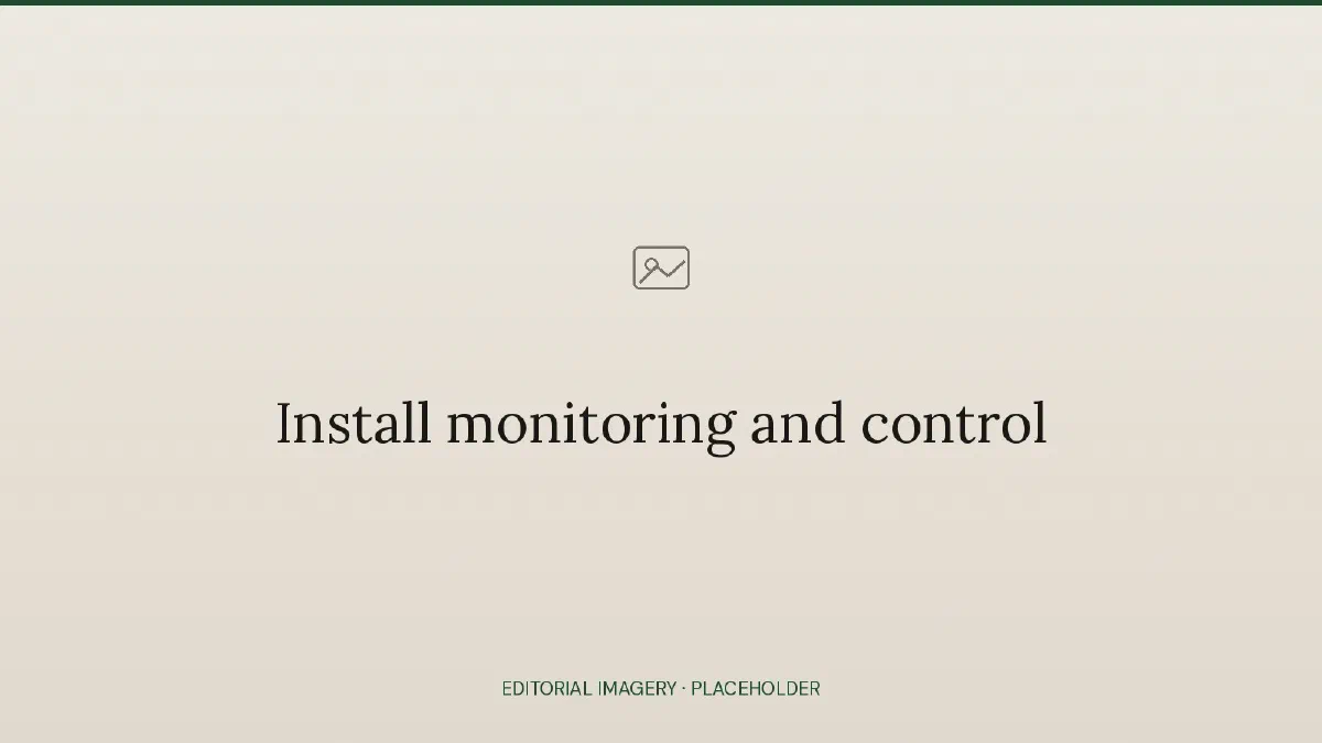 Install monitoring and control